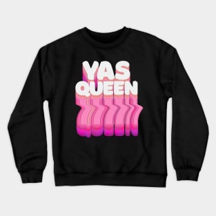YAS QUEEN Slogan Tee / Typographic Design Crewneck Sweatshirt